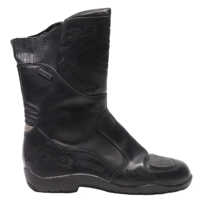 PRO BIKER Biker Boots Black Leather Womens UK 3.5