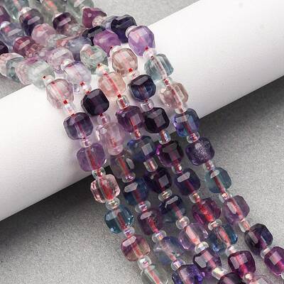 Natural Colorful Fluorite Beads Strands