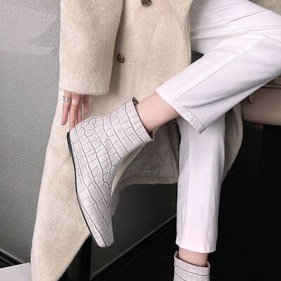 CHIKO Lakkari Square Toe Wedge Ankle Boots