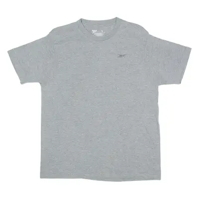 REEBOK Mens T-Shirt Grey Crew Neck L