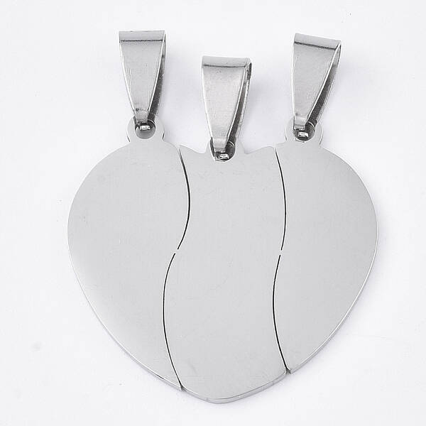 Tarnish Resistant 201 Stainless Steel Split Pendants