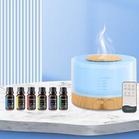 Ultrasonic Smart Diffuser Humidifier - 16.9oz Tank, Timer Modes,  7 Color Lights (Includes 6 Premium Essential Oils) air  pur...
