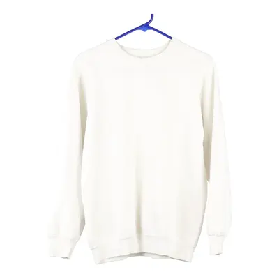 Bvd Sweatshirt - Large White Cotton Blend