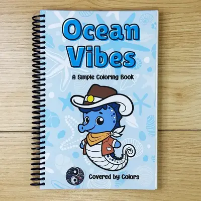 Ocean Vibes Bold and Simple Activity Coloring Book Spiral Bound Bold and Easy Coloring Book