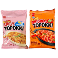 topokki original and spicy topokki carbonara 406grams Wang foods