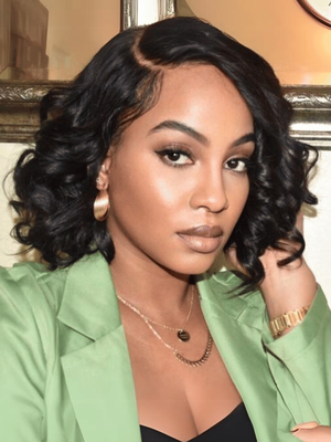 UNice High-level Machine Made Dark Brown Side Part Loose Wave Bob Wig