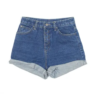 Shorts Blue Regular Denim Womens XS W26