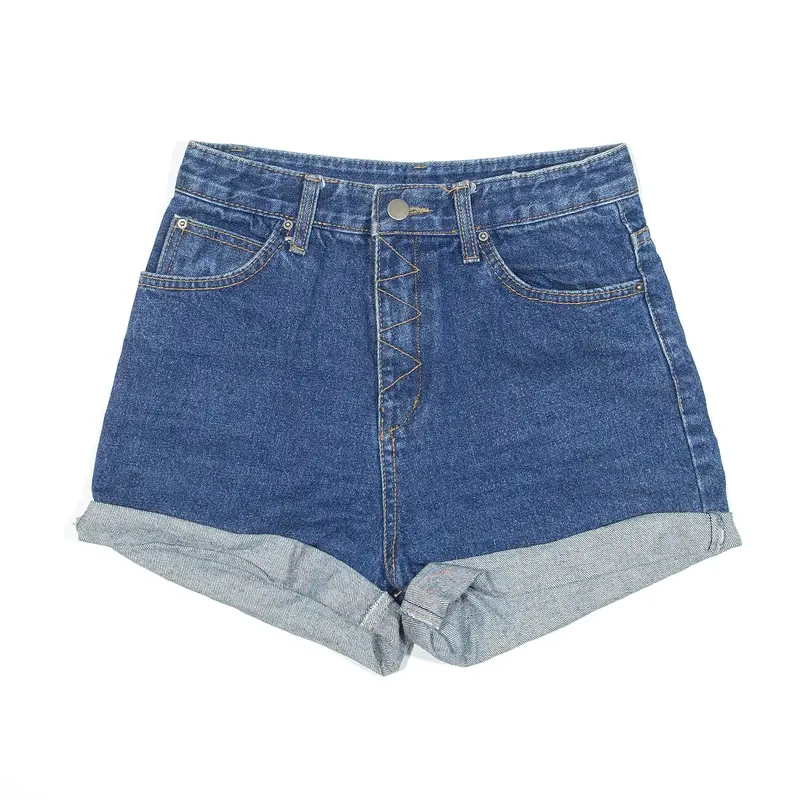 Shorts Blue Regular Denim Womens XS W26