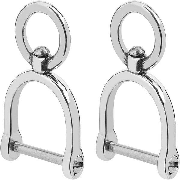 2Pcs 304 Stainless Steel Keychain Clasps
