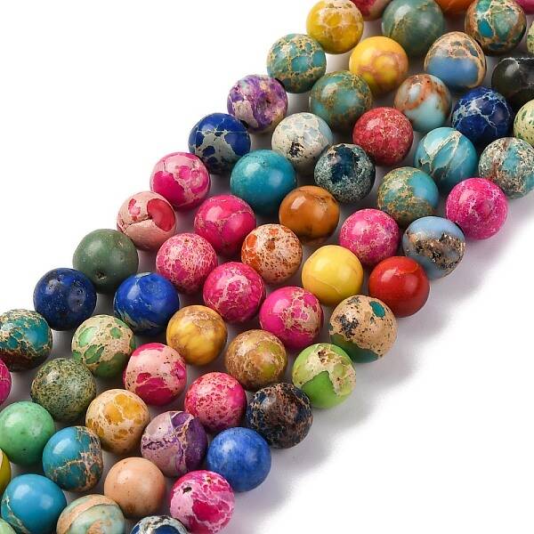 Dyed Natural Regalite/Imperial Jasper/Sea Sediment Jasper Beads Strands