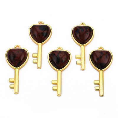 Natural Mahogany Obsidian Pendants