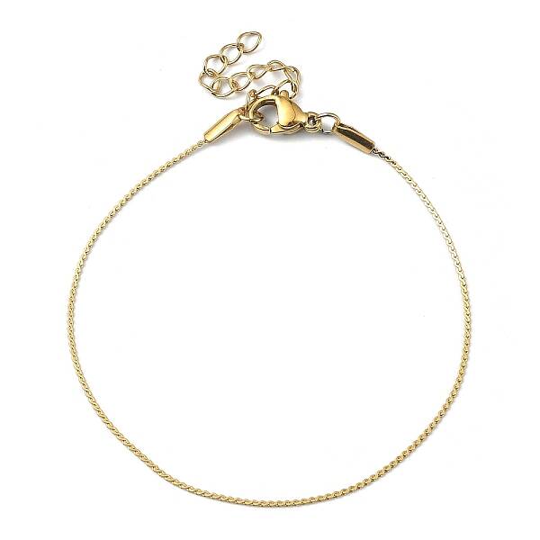 Ion Plating(IP) 304 Stainless Steel Serpentine Chain Bracelets