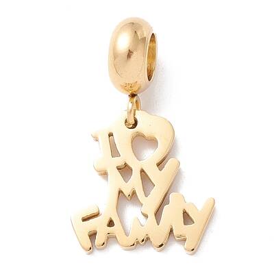 304 Stainless Steel European Dangle Charms