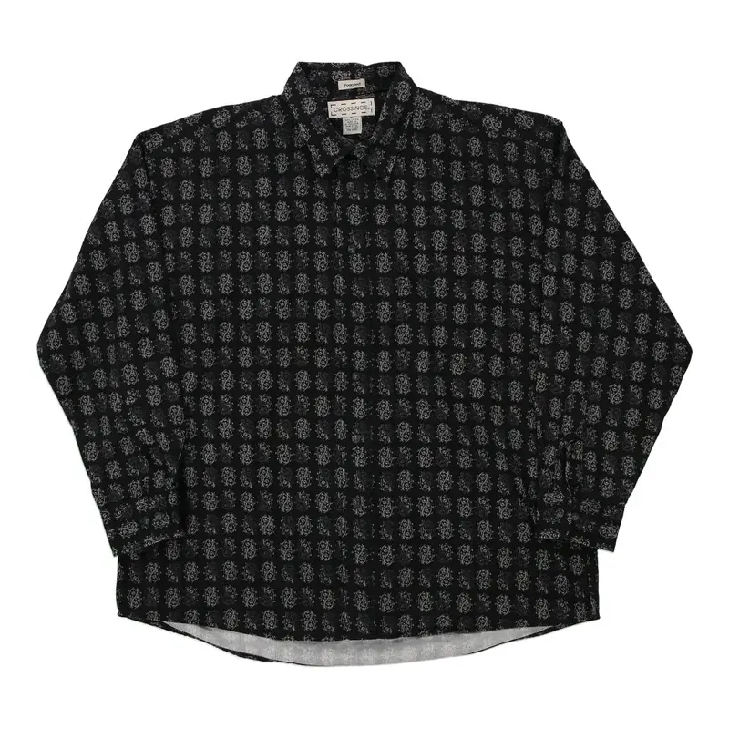 Crossings Patterned Shirt - XL Black Cotton