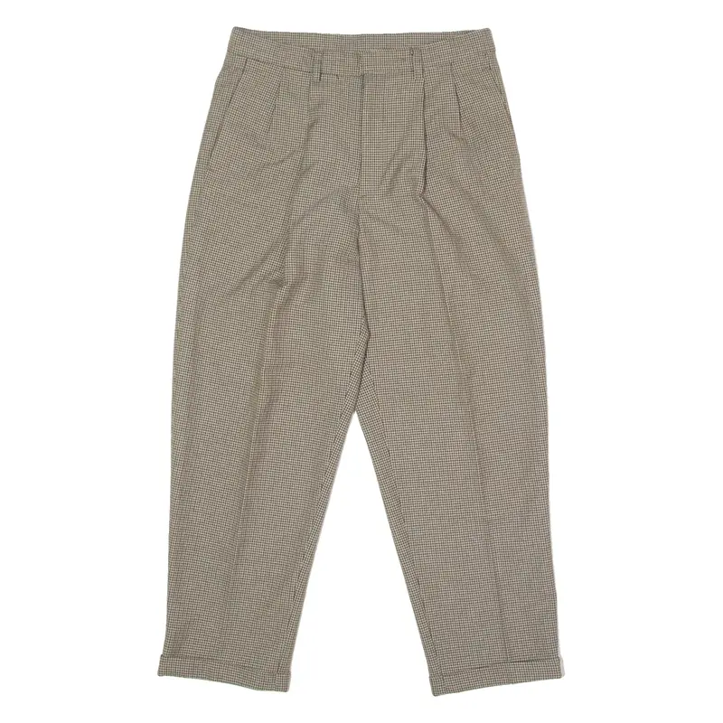 OLIVE Houndstooth Womens Trousers Brown Regular Tapered W30 L25