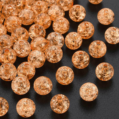 Transparent Crackle Acrylic Beads