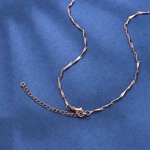 Brassl Twisted Bar Link Chain Necklaces for Men Women