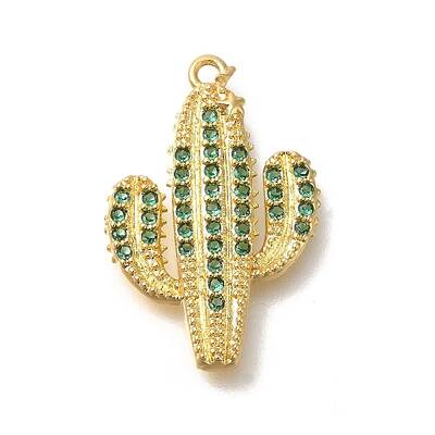Brass Micro Pave Cubic Zirconia Pendants