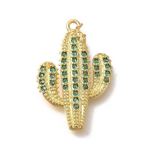 Brass Micro Pave Cubic Zirconia Pendants