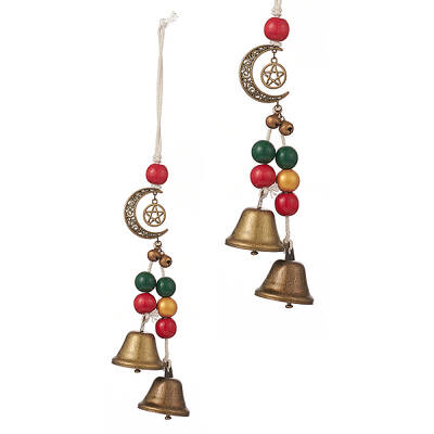 Christmas Theme Schima Wood Beaded Pendant Decorations