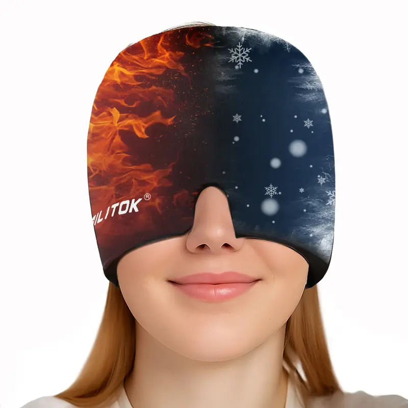 【TikTokShopfalldealsforyou】Migraine Headache Relief Cap, Gel lce Head Wrap for Tension and Stress Relief.Suitable for Hom...