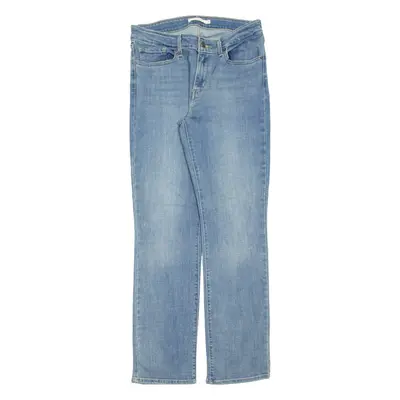 LEVI'S 714 Womens Jeans Blue Slim Straight Stone Wash W31 L30