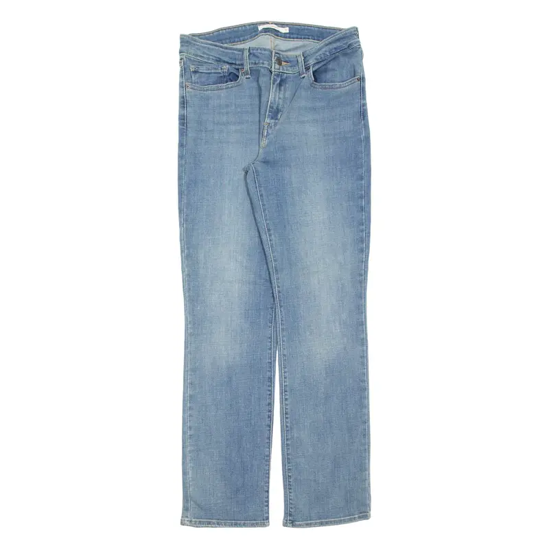 LEVI'S 714 Womens Jeans Blue Slim Straight Stone Wash W31 L30