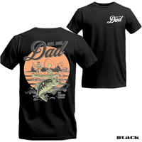 Reel Cool Dad T-Shirt - Bold design with a fishing scene and legendary fish graphic, ideal for fishing lovers and outdoor adv...