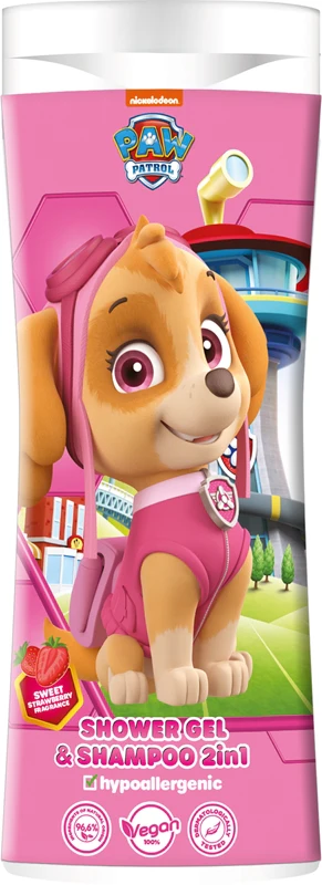 Nickelodeon Paw Patrol 2in1 shampoo and shower gel for children strawberry 300 ml
