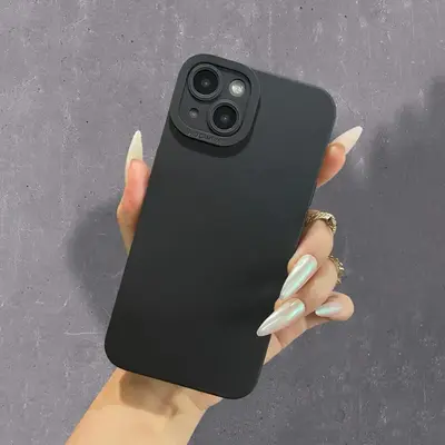 Simple Solid Color Phone Case (1 Count), TPU All-inclusive & Drop-resistant Camera Phone Protective Case For iPhone 15/14/13...