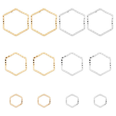 90Pcs 6 Style Brass Linking Rings