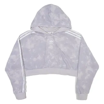 ADIDAS ORIGINALS Womens Grey Hoodie UK 4