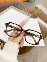 Tortoiseshell Pattern Square Frame Eyeglasses, Anti Blue Light Glasses for Women & Men, Fashion Eyeglasses for Work, Daily De...