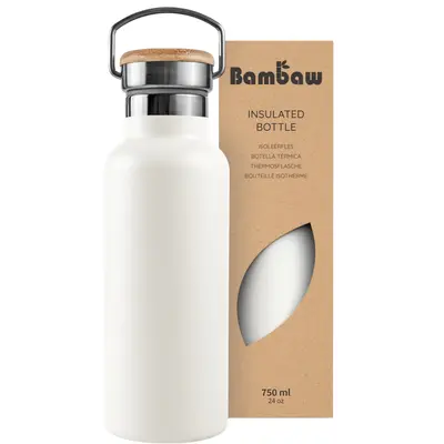 Bambaw Stainless Steel Thermos 750 ml Polar White