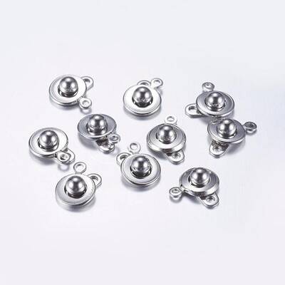 Tarnish Resistant 201 Stainless Steel Snap Clasps
