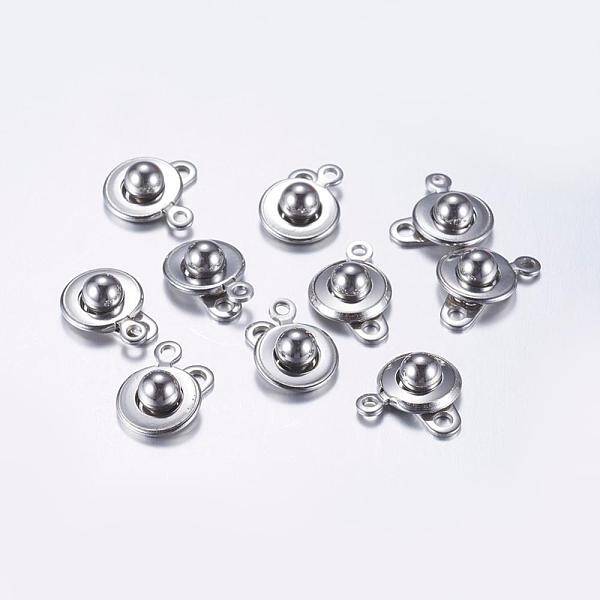 Tarnish Resistant 201 Stainless Steel Snap Clasps