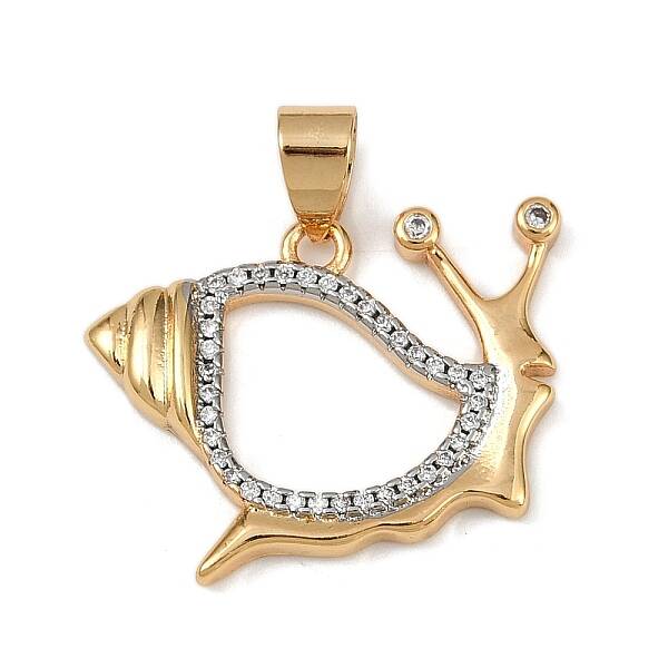 Brass Micro Pave Cubic Zirconia Pendants
