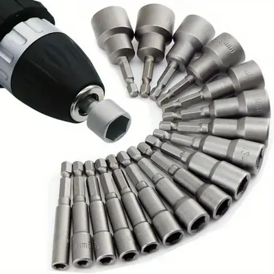 Power Nut Driver Bits, Power Tools Accessories, Cool Mechanic Tools, 1/4 Hexagonal Shank Screwdriver Bits, Nut Driver Socket...