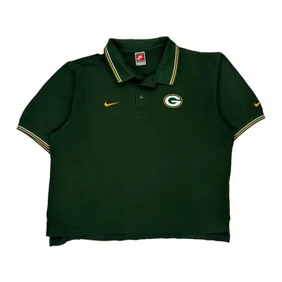 Green Bay Packers Nike Nfl Polo Shirt - Large Green Cotton