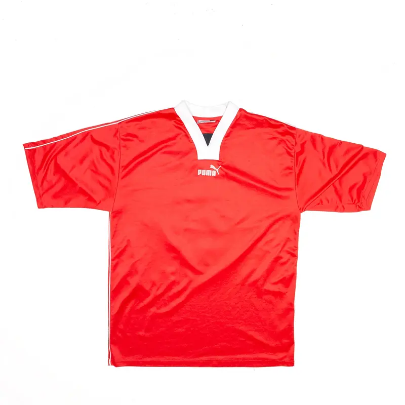 PUMA Sports Red Short Sleeve Jersey Mens M