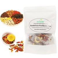 Dandelion Wolfberry Tea - Natural Blend of 6 Herbs for Kidney Detox - 120g Pack - Light Fragrance with Chrysanthemum - Herbal...