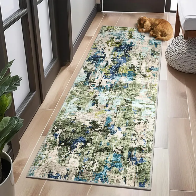 Garvee Runner Rug 2x8, Soft Modern Abstract Washable Kitchen Runners for Hallway Laundry Room, Ultra-Thin Non-Slip Rug Runner...