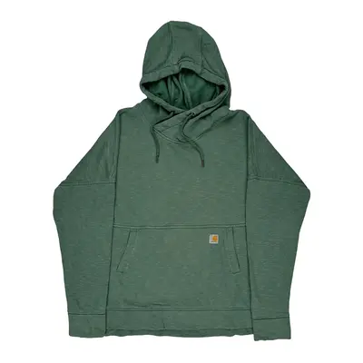 Relaxed Fit Carhartt Hoodie - Large Green Cotton Blend | Size: large