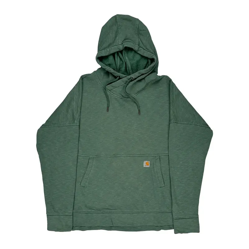 Relaxed Fit Carhartt Hoodie - Large Green Cotton Blend | Size: large
