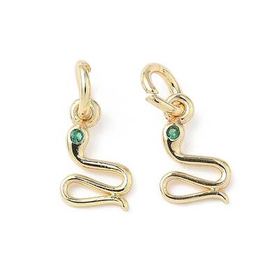 Brass Micro Pave Cubic Zirconia Pendants