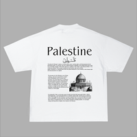 Palestineās Heart in Fabric Over-Sized Tshirt 100% ringspun cotton Casual Streetwear Unisex Tee graphic tee
