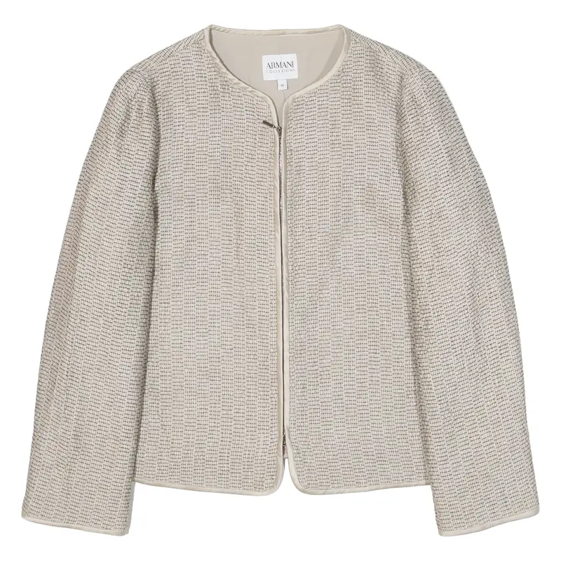 ARMANI COLLEZIONI Womens Jacket Beige Linen M
