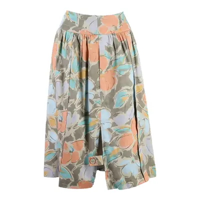 LUCIE LINDEN Womens Maxi Skirt Grey Knee Length Crazy Pattern M