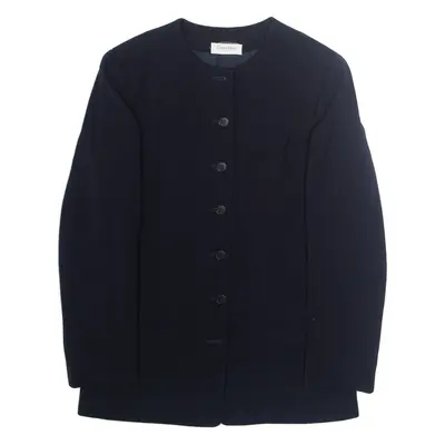 CALVIN KLEIN COLLECTION Womens Blazer Jacket Blue M