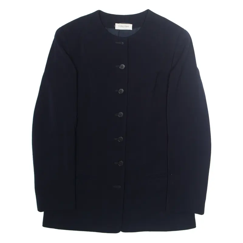 CALVIN KLEIN COLLECTION Womens Blazer Jacket Blue M